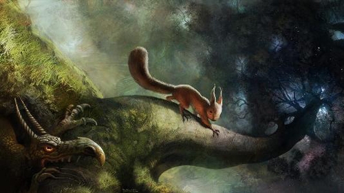 Níðhöggr and Ratatoskr