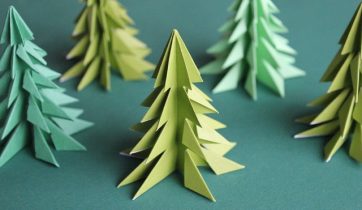 Christmas Crafts- origami trees